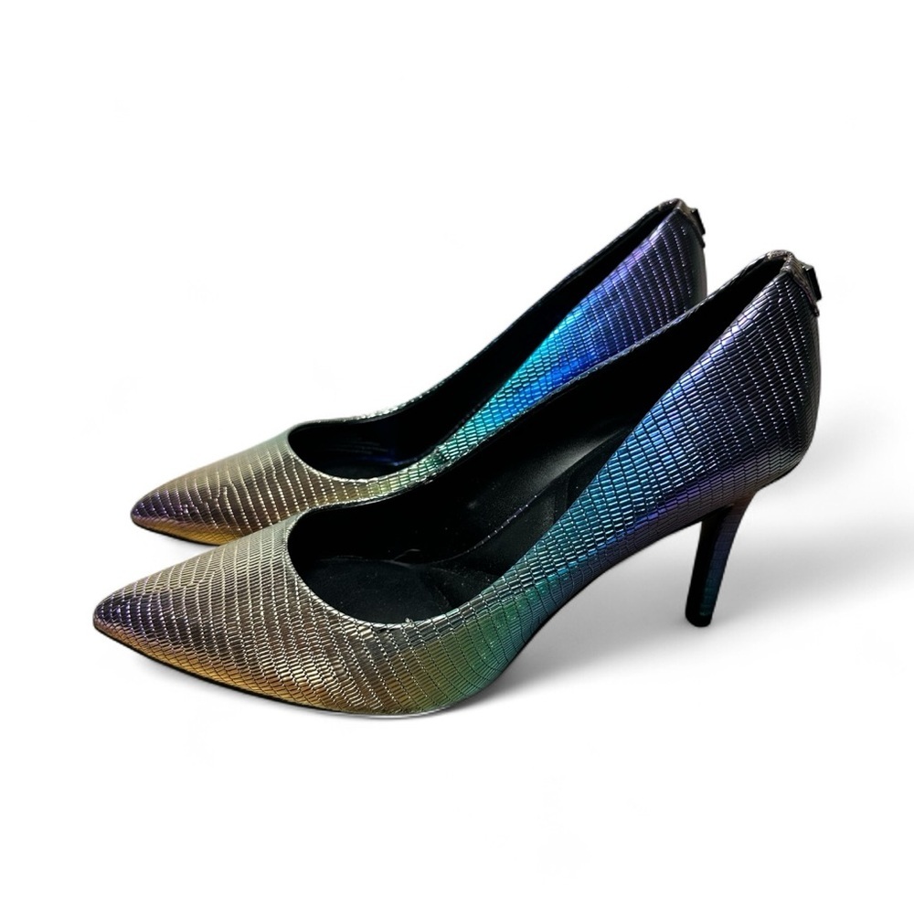 Karl Lagerfeld Royale Multi-Color Animal Print Pointed Toe Pumps Heels 7.5M - Picture 4 of 10